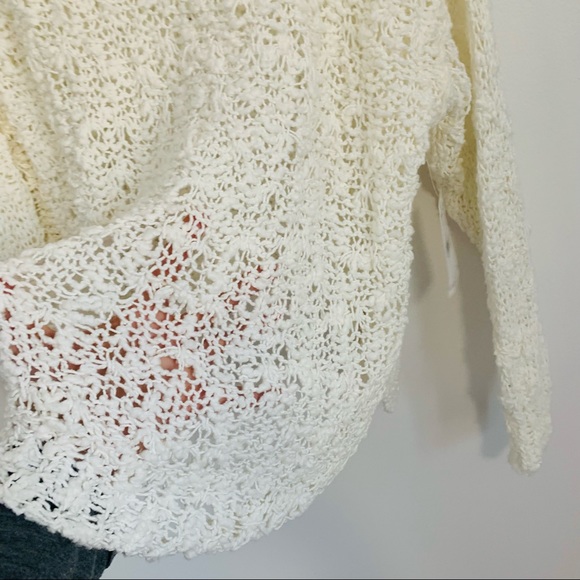 Free People Loose Knit Sunday Shores Ivory Sweater - Picture 4 of 6
